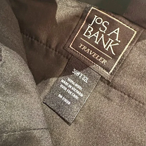 Jos a bank traveler pants 100% wool 36 x32 - Picture 7 of 9